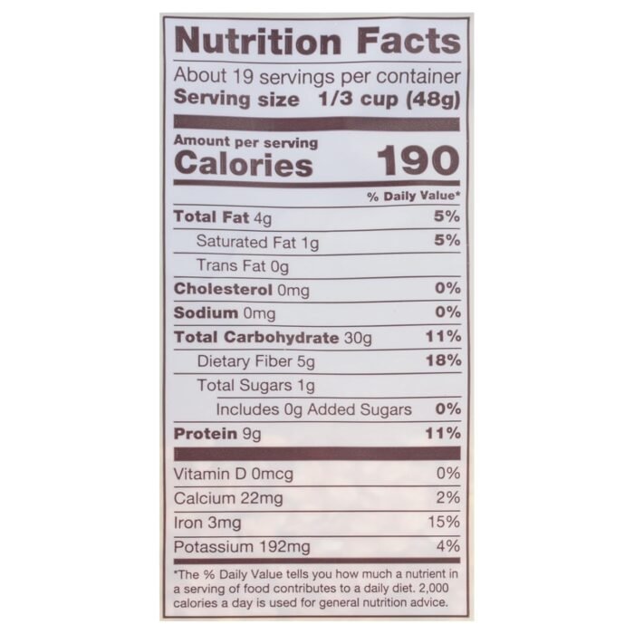 bobs red mill organic high protein oats pack