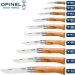 opinel no carbon steel pocket knife beechwood handle