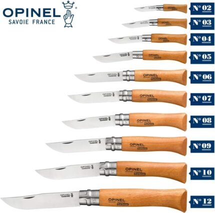 opinel no carbon steel pocket knife beechwood handle
