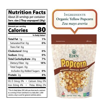 eden foods organic popcorn kernels pack