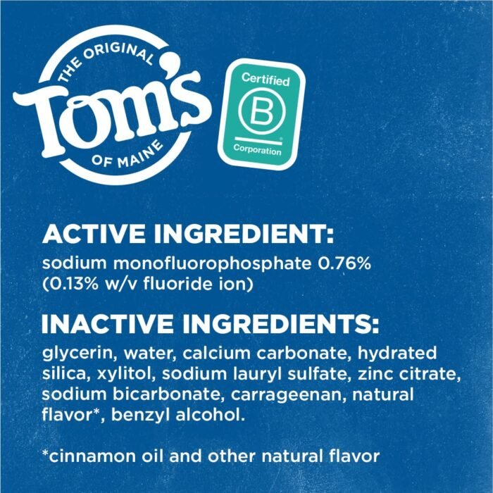 toms of maine cinnamon clove toothpaste pack