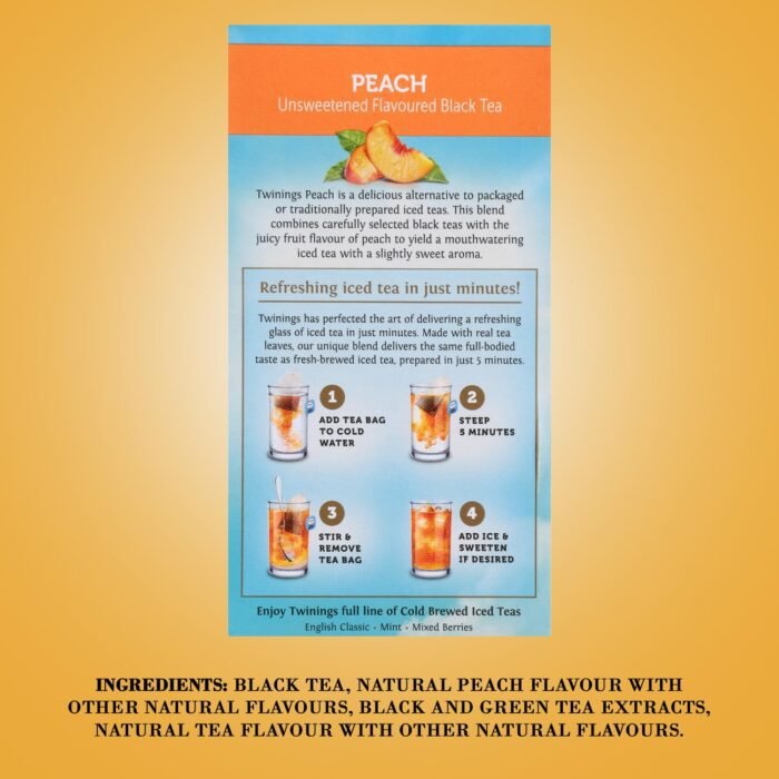 twinings cold brewed peack iced tea pack