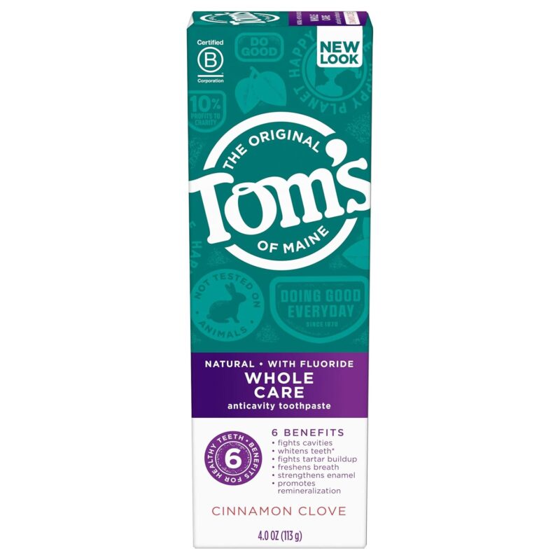 toms of maine cinnamon clove toothpaste pack