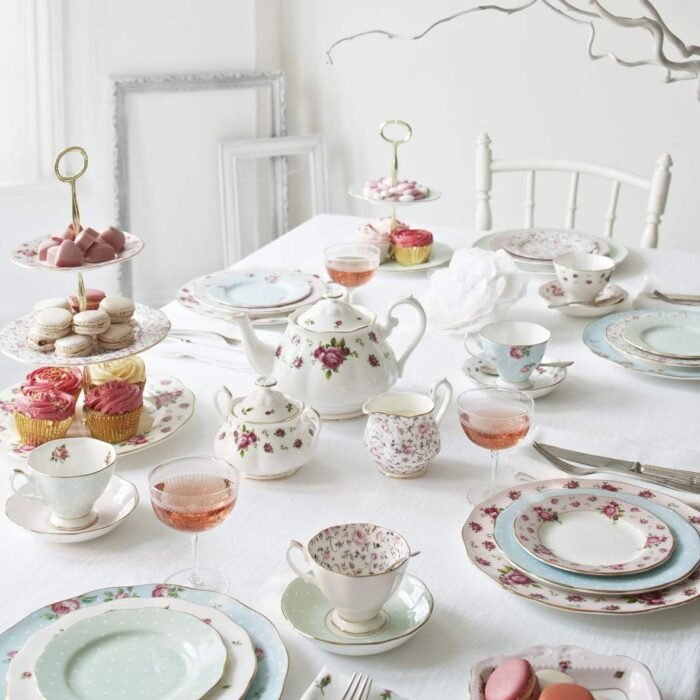royal albert country roses white cake stand