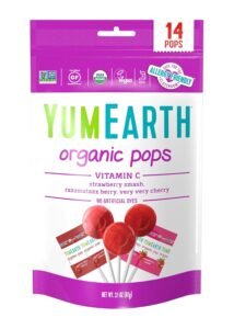 yumearth vitamin c lolipops stand up pouch pack
