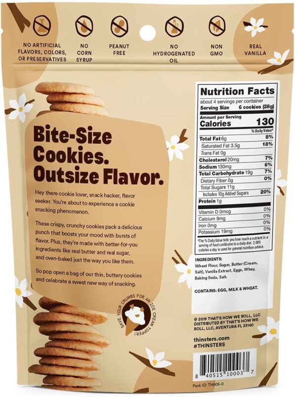 thinsters cookie thins vanilla bean pack