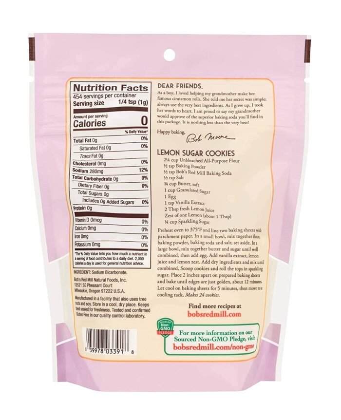 bobs red mill baking soda pack