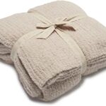 barefoot dreams cozy chin ribbed bed blanket stone king