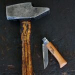 opinel no carbon steel pocket knife beechwood handle