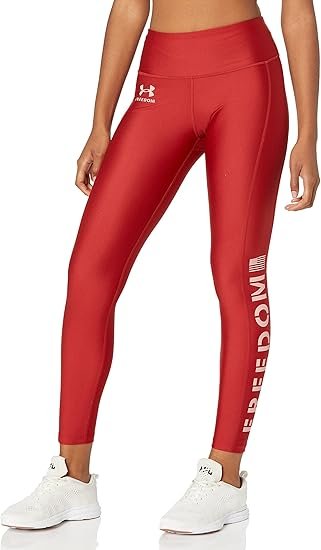 under amour hi rise leggings stadium red pink clay xl