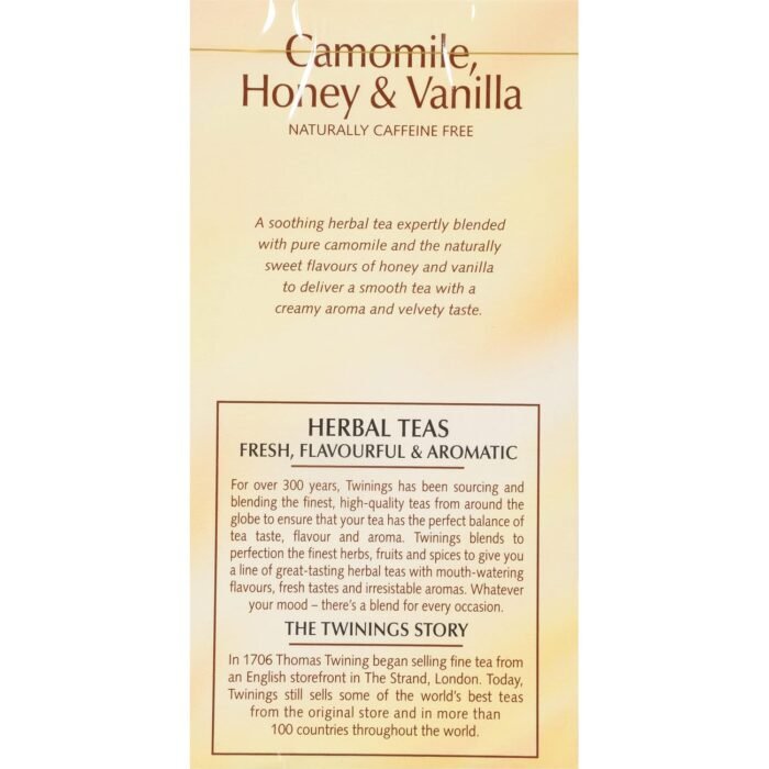 twinings camomile honey & vanilla tea 20 count