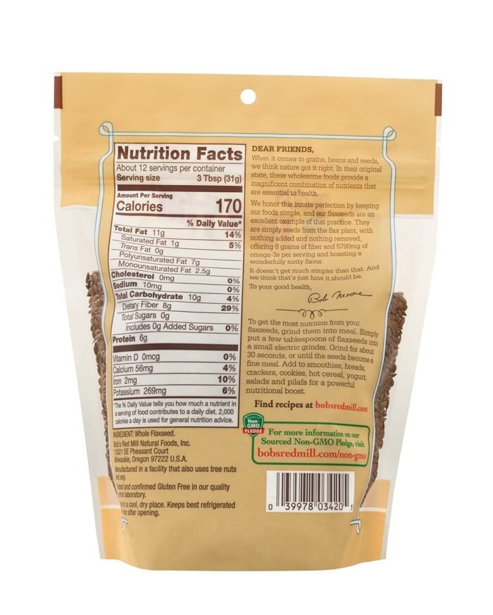 bobs red mill brown flaxseed pack