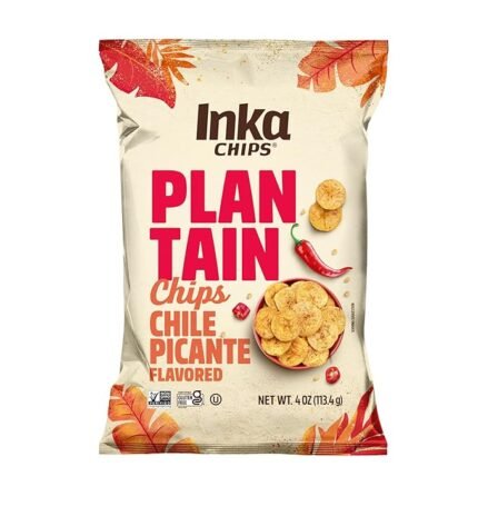 inka crops chile picante plantain chips pack
