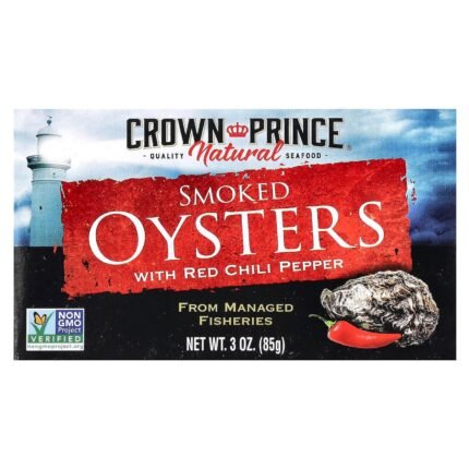 Crown Prince Smoked Oysters with Red Chili Pepper, 3 Oz