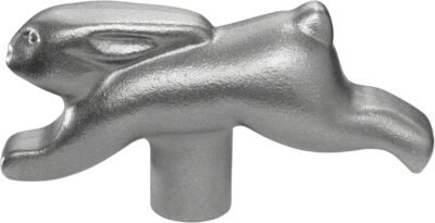 staub rabbit lid knob stainless steel silber