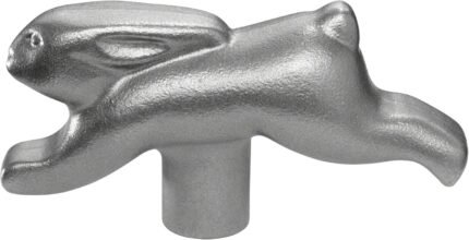 staub rabbit lid knob stainless steel silber