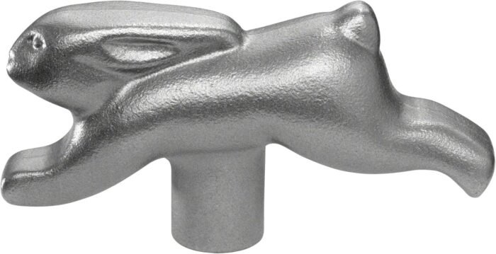 staub rabbit lid knob stainless steel silber