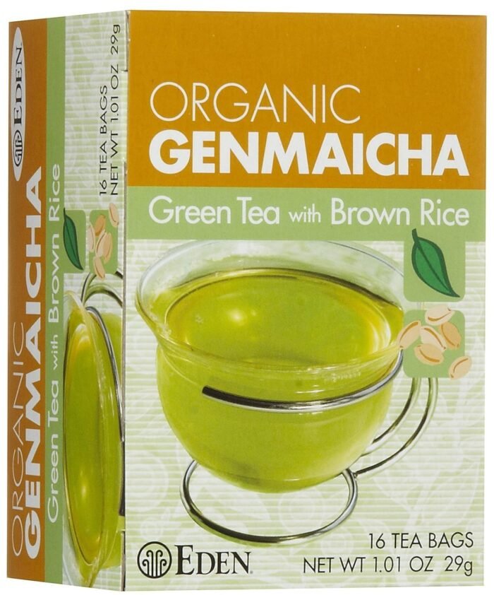 eden organic green tea w brown rice genmaicha pack