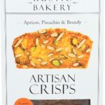 rustic bakery apricot pistachio & brandy crisps pack