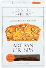 rustic bakery apricot pistachio & brandy crisps pack