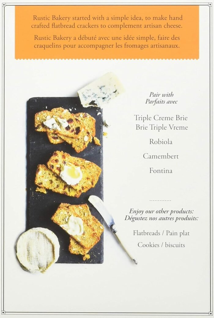 rustic bakery apricot pistachio & brandy crisps pack