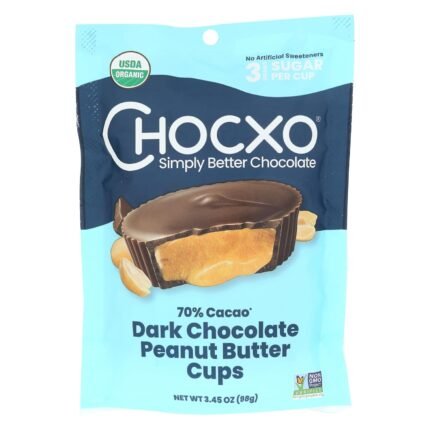 chocxo dark chocolate peanut butter cups pack