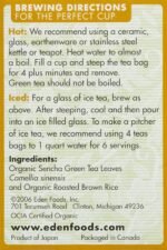 eden organic green tea w brown rice genmaicha pack