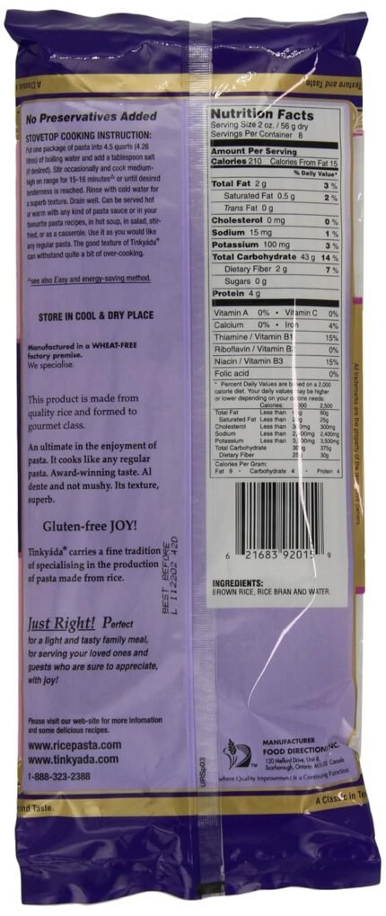 thinkyada brown rice pasta spaghetti