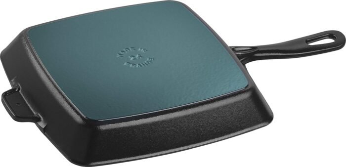 staub american grill pan cast iron black