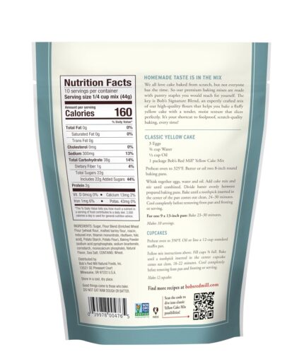bobs red mill signature yellow cake baking mix pack