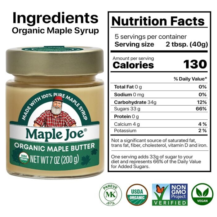 maple joe organic maple butter spread