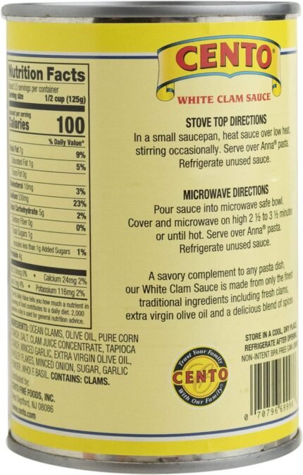 cento white clam sauce