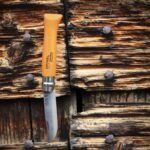 opinel no carbon steel pocket knife beechwood handle