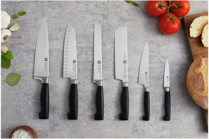 zwilling four stars paring paring knife silver black