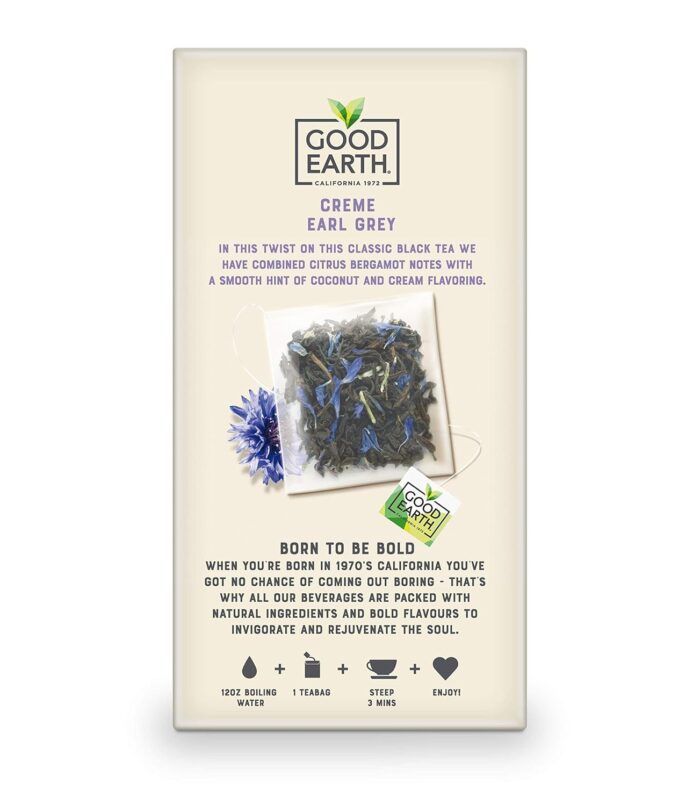 good earth sensorials creme eari grey black tea pack