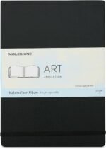 moleskine art watercolor album plain black 60 pages