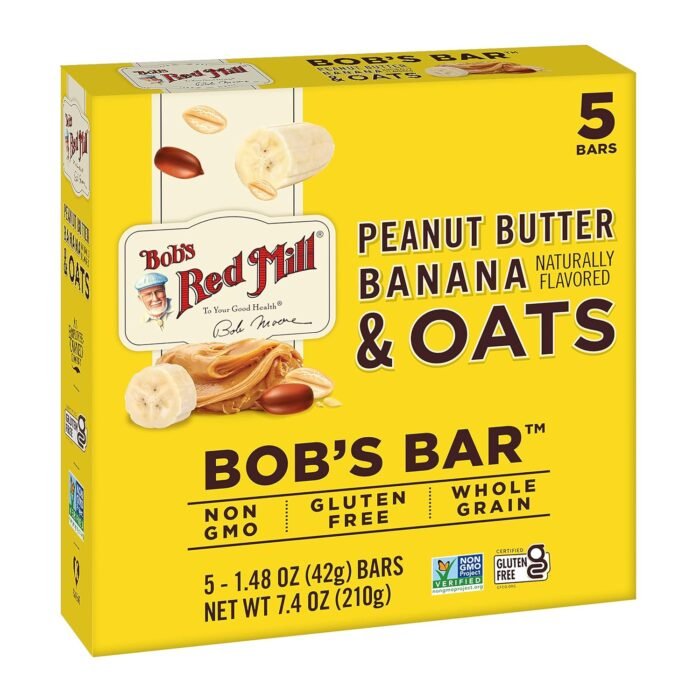 bobs red mill peanut butter banana & oats snack bar pack