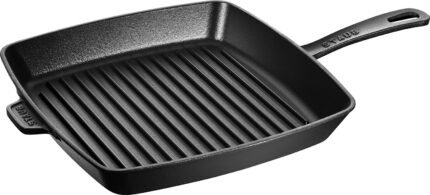 staub american grill pan cast iron black