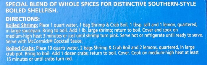 mccormick shirmp and crab boil seasoning pack