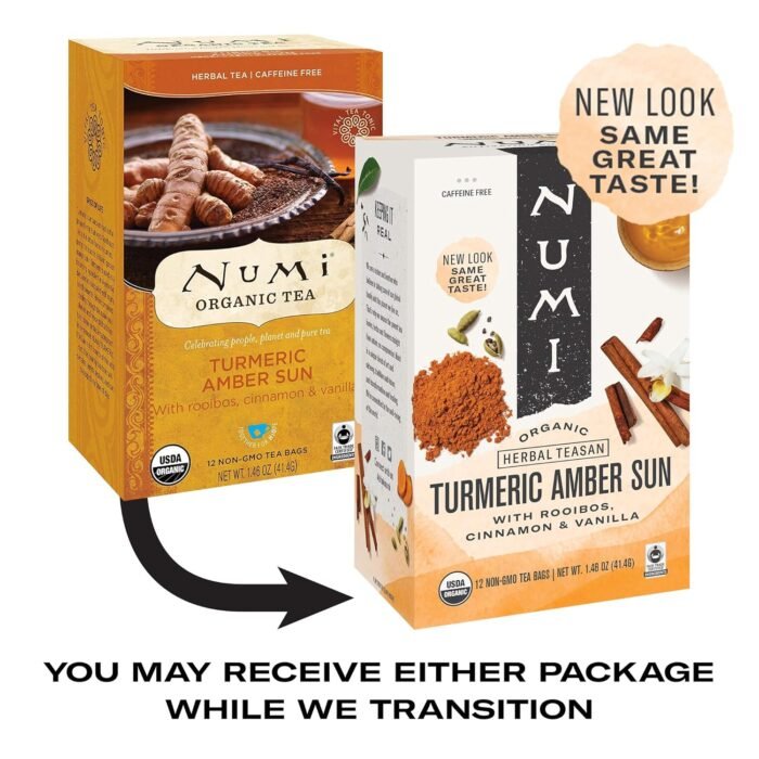 numi organic tea tumeric amber sun pack