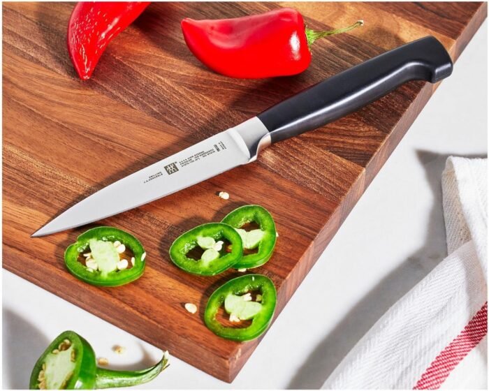 zwilling four paring knife silver black