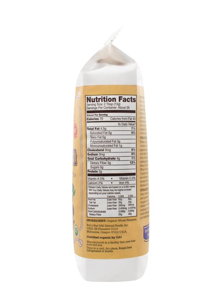 bobs red mill organic brown flaxseed meal pack