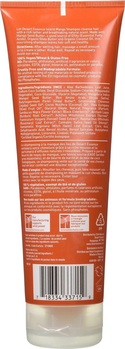 desert essence island mango shampoo