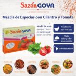 mezcla de especias con cilantro y tomate