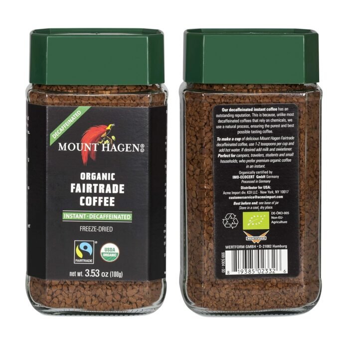 mount hagen dried & instant decaf coffee