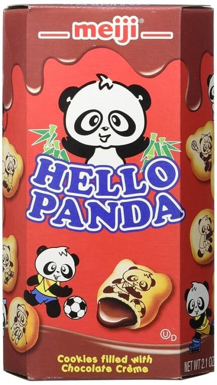 meiji hello panda chocolate cookies pack
