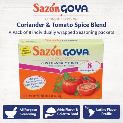 sazon goya with cilantro & tomato pacj of 8 individually wrapped