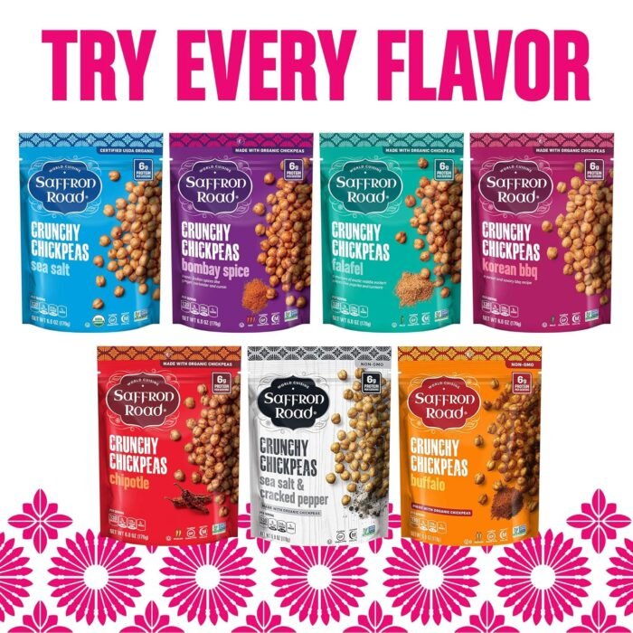 staffron road crunchy chickpea snacks sea salt