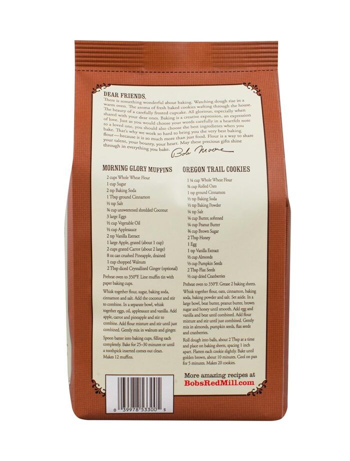 Bob's Red Mill Whole Wheat Flour, 5 Pound - Image 6