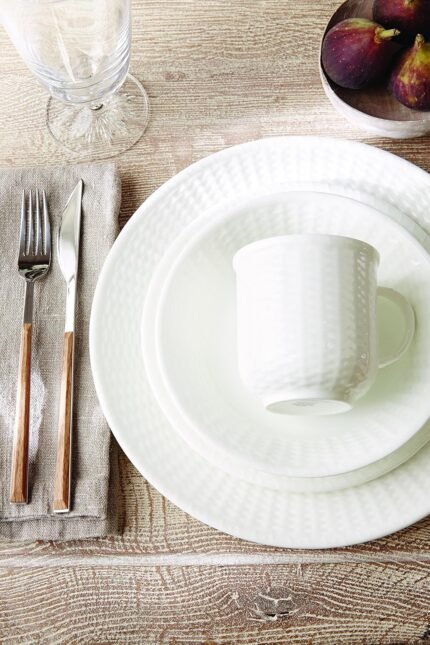 wedgwood nantucket basket 4-piece place setting white top view